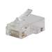 Pass-Thru Modular Data Plug, RJ45-CAT5E, 50 per Package